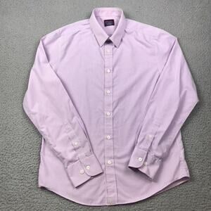 Untuckit Slim Fit Wrinkle Free Long Sleeve Button Shirt Men's Medium Pink